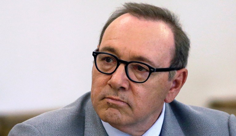 In this June 3, 2019 file photo, actor Kevin Spacey attends a pretrial hearing at district court in Nantucket, Mass.