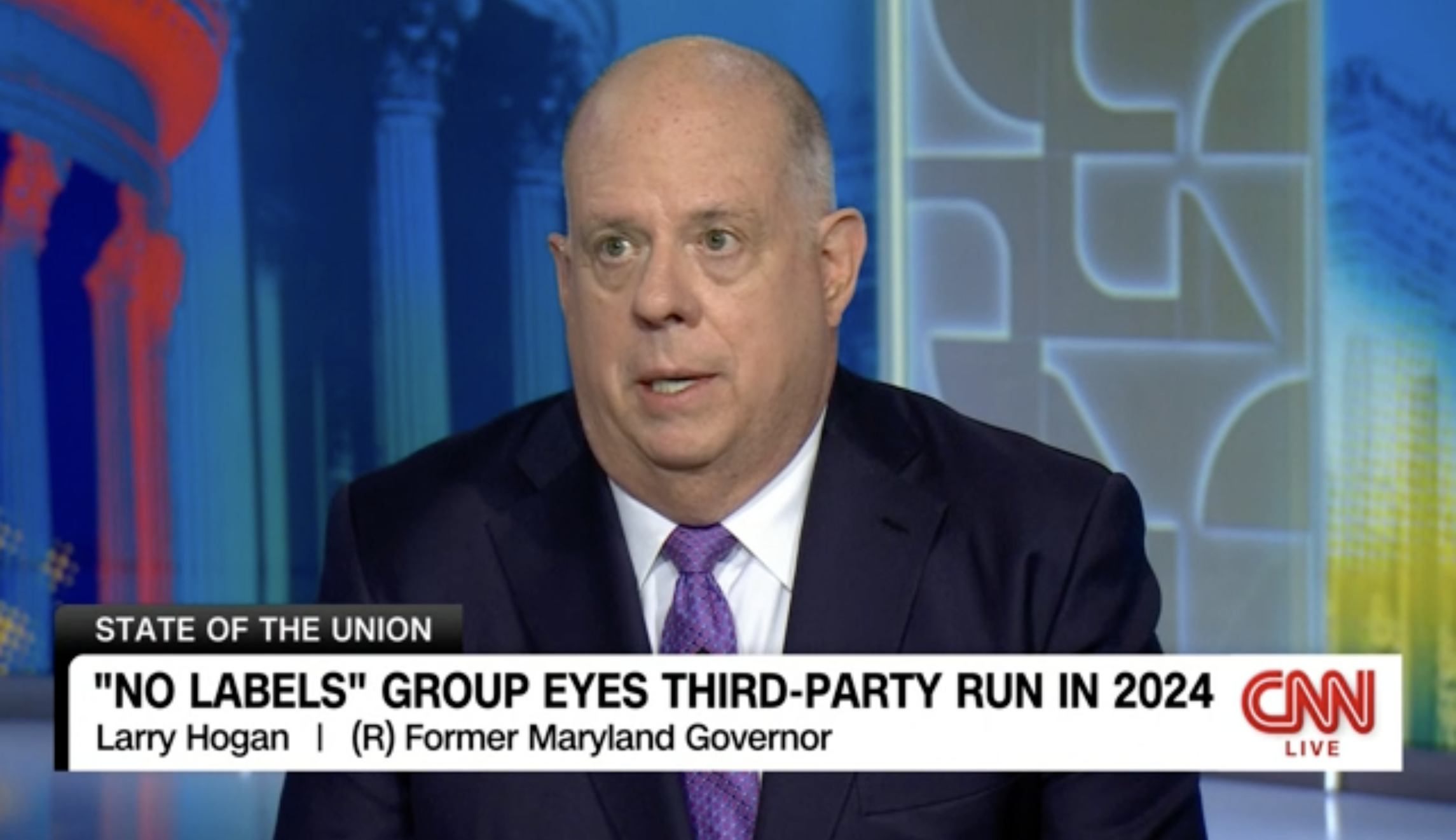 Larry Hogan says he’s not currently considering a 2024 third-party bid
