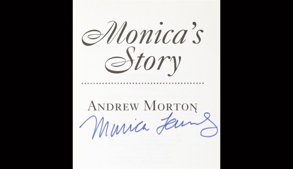 Shock: Monica Lewinsky’s autograph sells for twice Bill Clinton’s