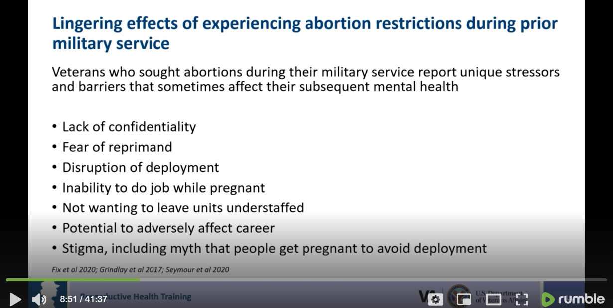 Leaked Veterans Affairs videos show push for servicewomen to get(01)