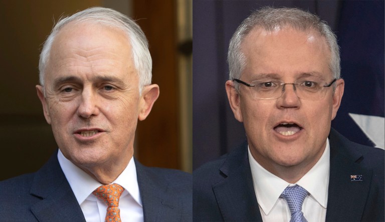 Outgoing Australian Prime Minister Malcolm Turnbull speaks during his final press conference. Australia government lawmakers on Friday elected Treasurer Scott Morrison as the next prime minister in a ballot that continues an era of extraordinary political instability. 
