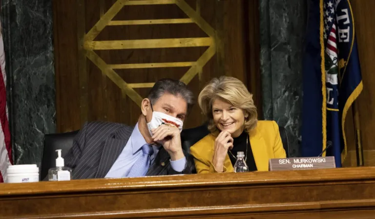Former Sen. Joe Manchin and Sen. Lisa Murkowski (R-AK)