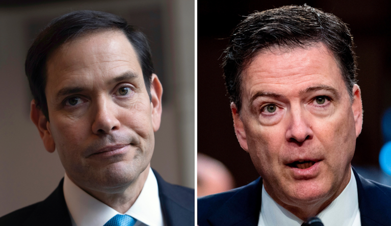 Sen. Marco Rubio (R-FL), left, and former FBI Director James Comey.