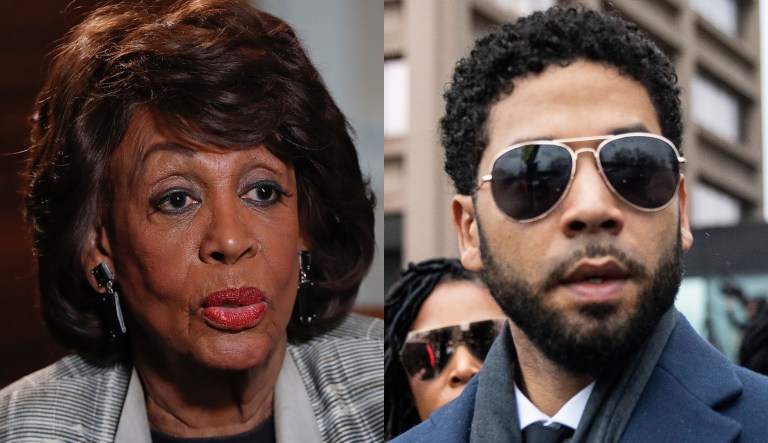 Maxine Waters and Jussie Smollett.
