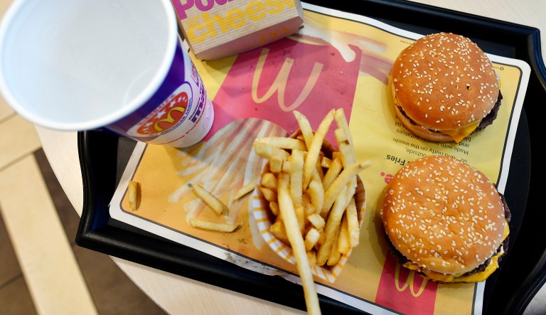 Cop accuses McDonald’s worker of eating his food — the investigation concluded the officer ate it A McDonald's Quarter Pounder, top right, and Double Quarter Pound burger are shown with fresh beef Tuesday, March 6, 2018, in Atlanta.