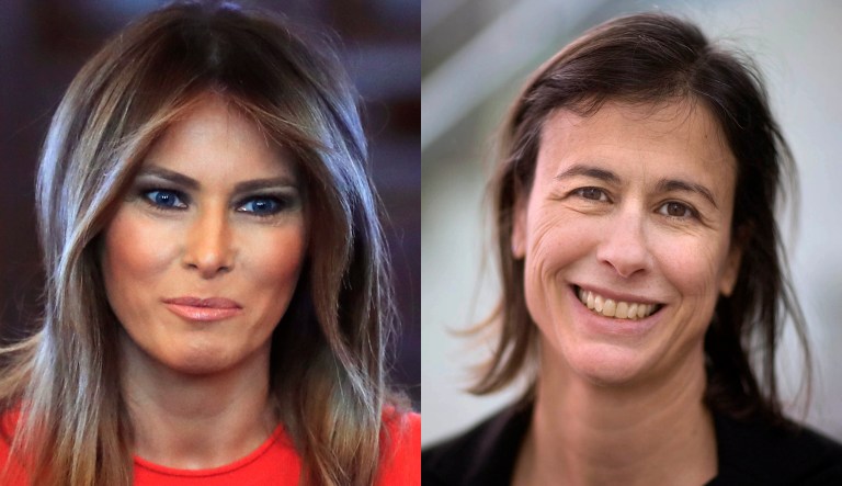 Melania Trump and Nina Burleigh.