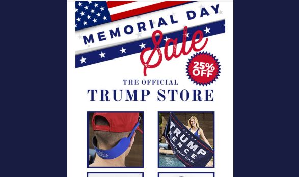Trump campaign honors fallen soldiers with 25 percent off merchandise sale