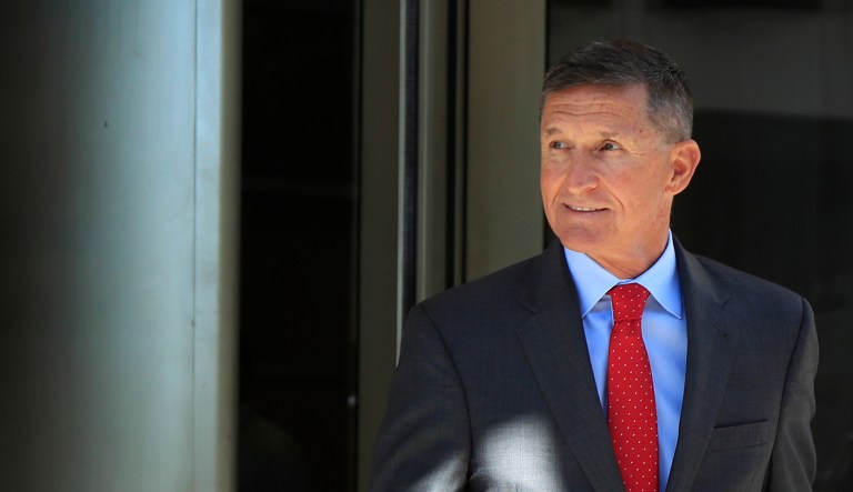 Former Trump national security adviser Michael Flynn leaves federal courthouse in Washington, Tuesday, July 10, 2018, following a status hearing.