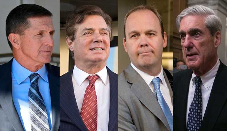 Michael Flynn, Paul Manafort, Rick Gates, and Robert Mueller