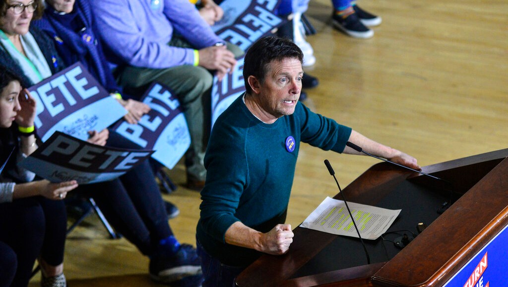 ‘Why are you yelling at me, Bernie?’: Michael J. Fox pokes fun at debate while stumping for Buttigieg