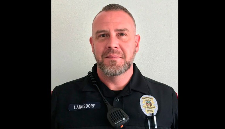 North County Police Cooperative officer Michael Langsdorf is shown in an undated photo provided by the North County Police Cooperative. Officer Langsdorf was shot and killed Sunday, June 23, 2019 in Wellston, Mo., near St. Louis while responding to a bad check complaint at a food market. 