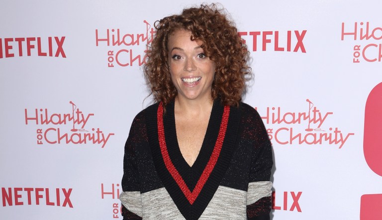 Michelle Wolf arrives at the 6th Annual Hilarity For Charity Los Angeles Variety Show at the Hollywood Palladium on Saturday, March 24, 2018, in Los Angeles.
