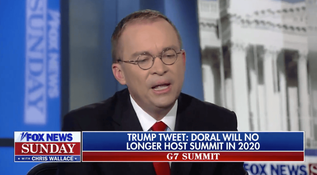 Mulvaney defends Trump on Doral selection for G-7