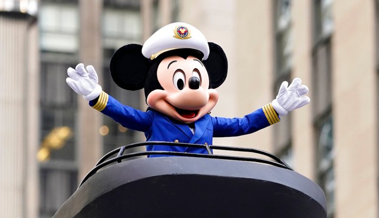 Mickey Mouse rides a float in the Macy's Thanksgiving Day Parade on Thursday, Nov. 25, 2021, in New York.