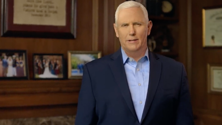 Mike Pence in his 2024 declaration announcement video