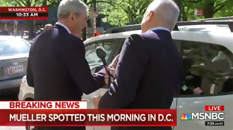 MSNBC reporter chases down Robert Mueller after Easter Sunday service