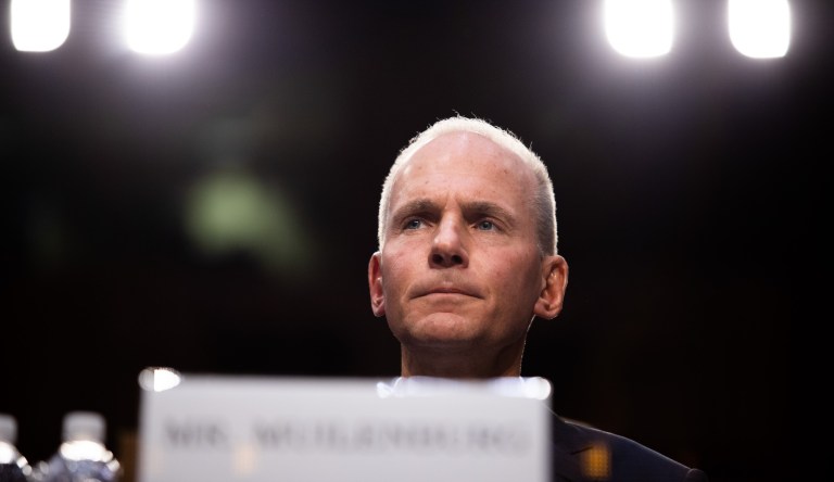 Boeing CEO Dennis Muilenburg testifies before Congress about the 737 MAX, which was grounded in the wake of two fatal crashes in a five-month span.