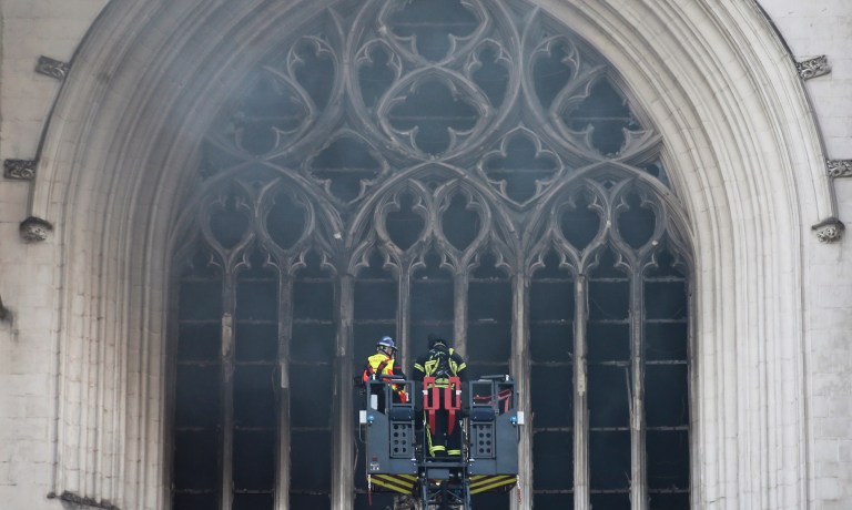 Arson inquiry underway after fire at 15th-century Nantes cathedral