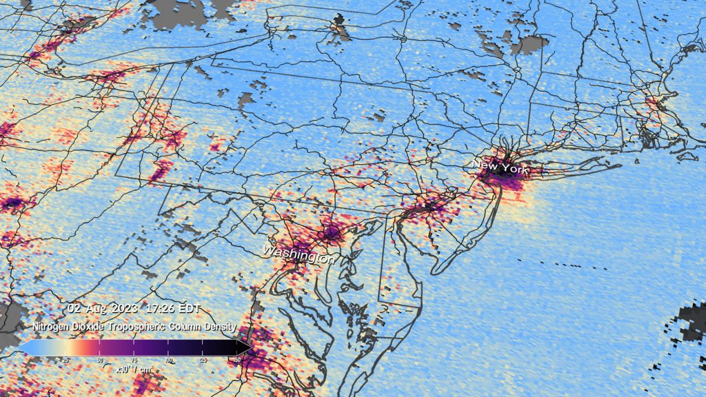 NASA releases first images from new pollution mapping instruments