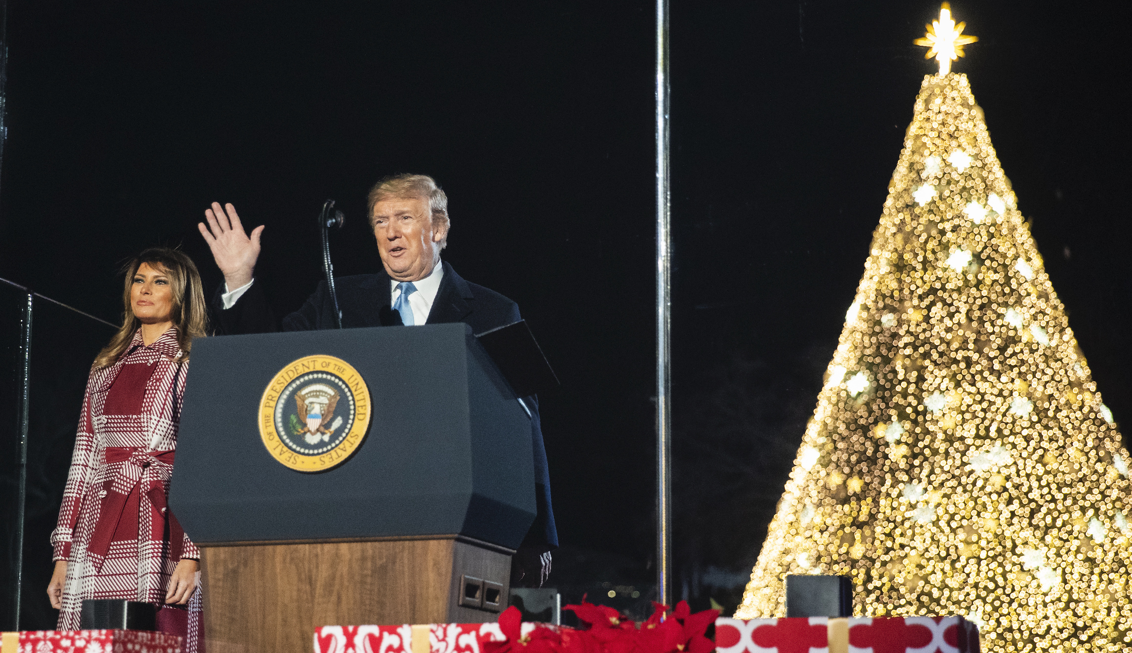 WATCH: Trump and first lady light the National Christmas Tree