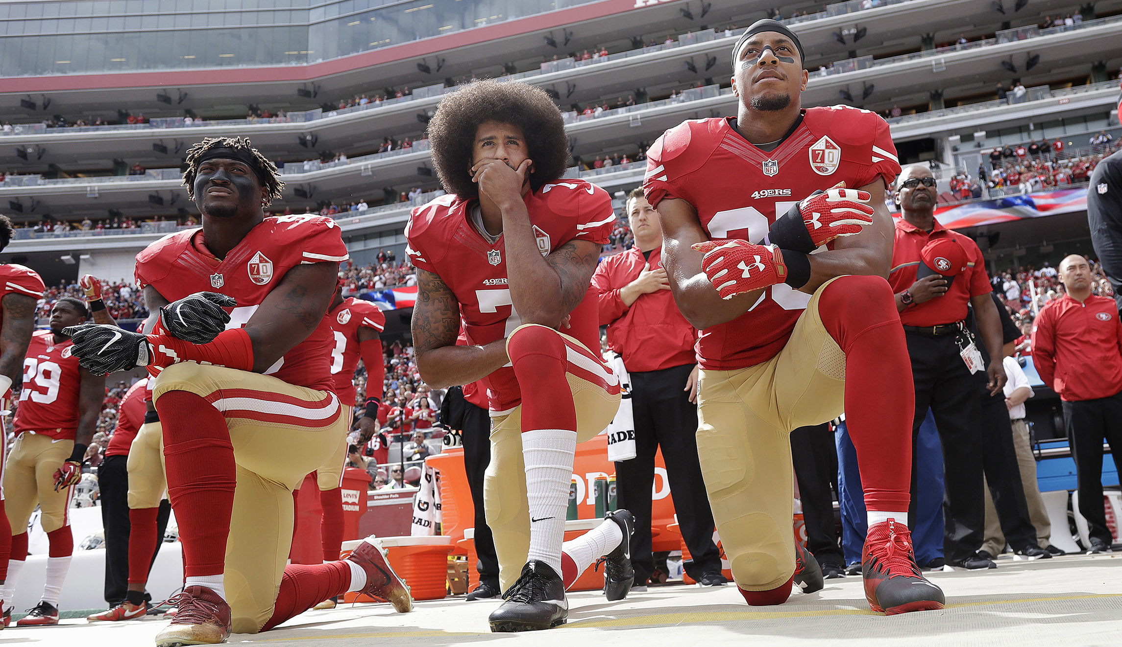 Take it from this veteran: Stop acting like kneeling for the flag has anything to do with us
