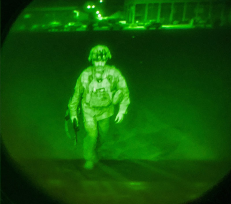 Pentagon releases picture of last US soldier to leave Afghanistan, ending 20-year war