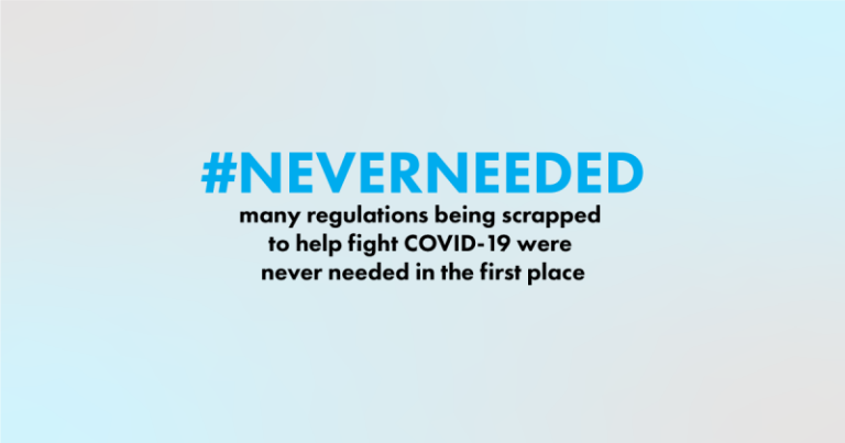 The Competitive Enterprise Institute has launched a campaign to kill regulations that have stymied a quicker response to the coronavirus.