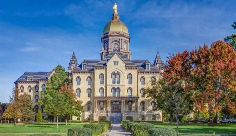 Main Administration Building known as the Golden Dome on the campus of Notre Dame University. | (Ken Wolter/Getty Images)