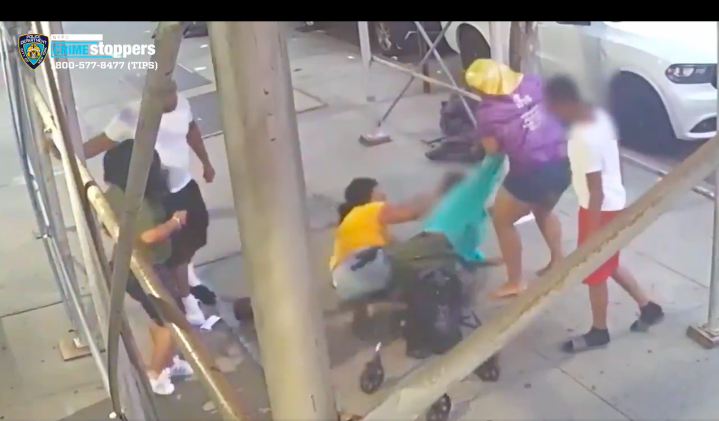 Group of NYC suspects seen beating 61-year-old woman with kitchen pot and stealing her walker: Video