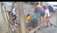 Group of NYC suspects seen beating 61-year-old woman with kitchen pot and stealing her walker: Video