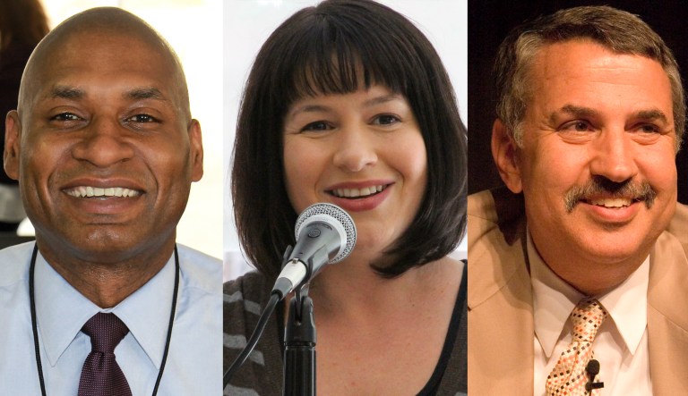 Charles Blow, Michelle Goldberg, Thomas Friedman.