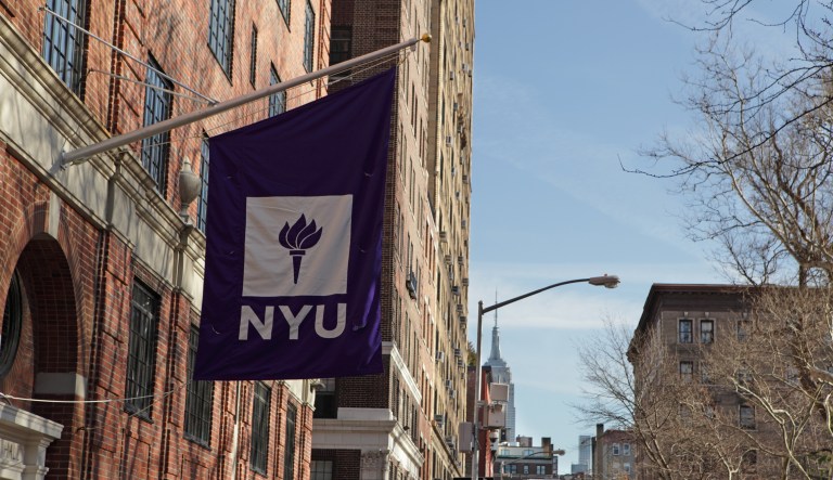 New York University buildings on Macdougal Street at 37 Washington Square West.
