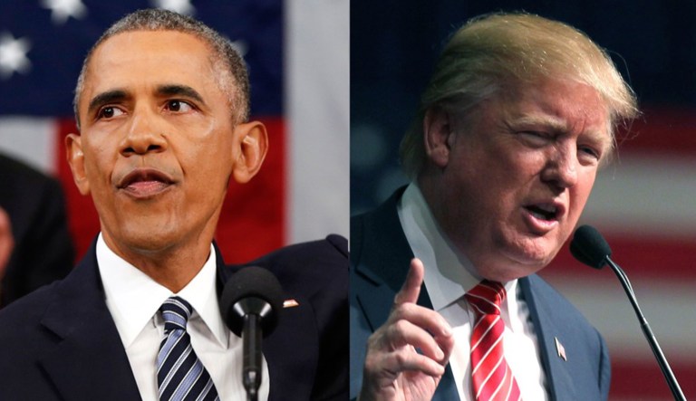 Former President Barack Obama and President Trump.