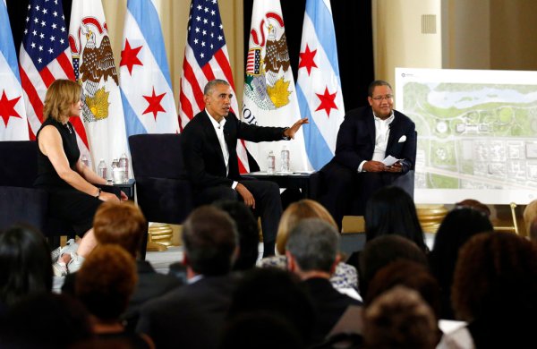 Obama-nominated judge deals legal setback to group against his presidential center