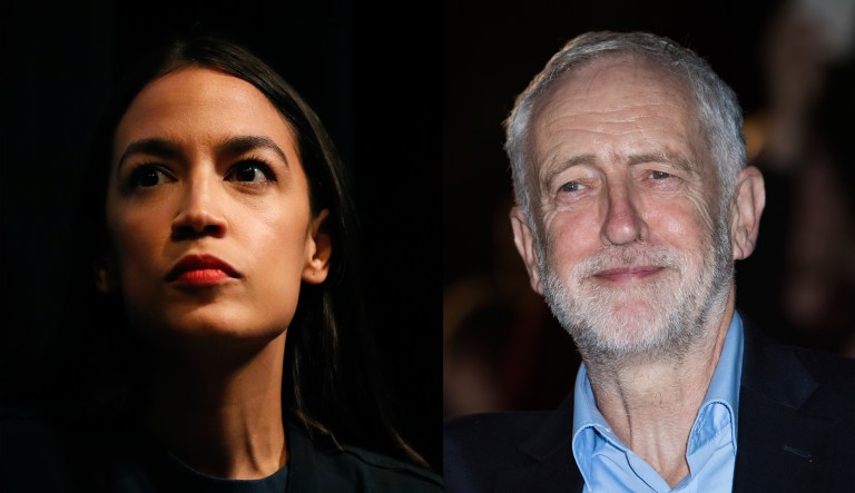 Ocasio-Cortez and Corbyn.