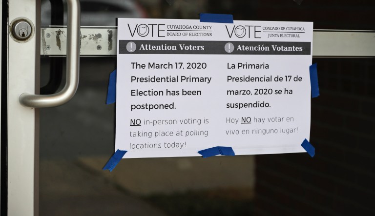 Strange and chaotic election day as coronavirus disrupts primaries