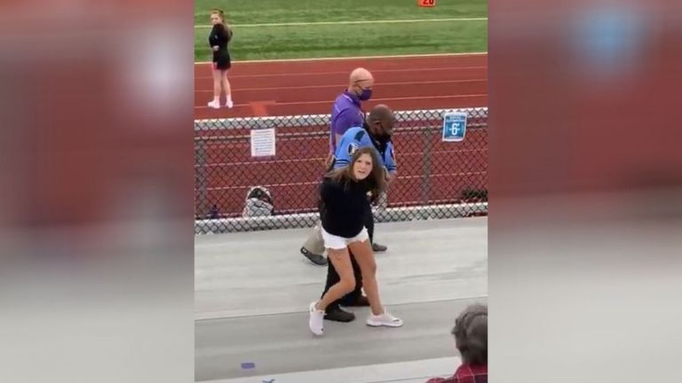 Woman tased and arrested after not wearing mask at middle school football game