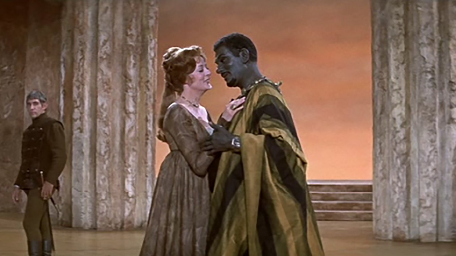 Laurence Olivier's version of Shakespeare's Othello collides with