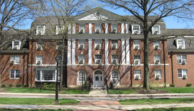 Exterior of Gamertsfelder Hall at Ohio University in Athens, Ohio.