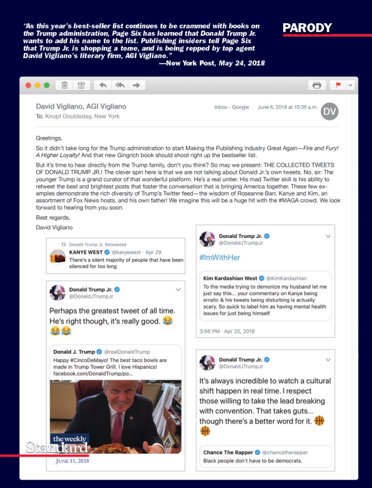 Don Jr.’s Book Pitch