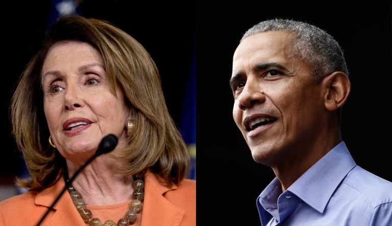 Nancy Pelosi and Barack Obama