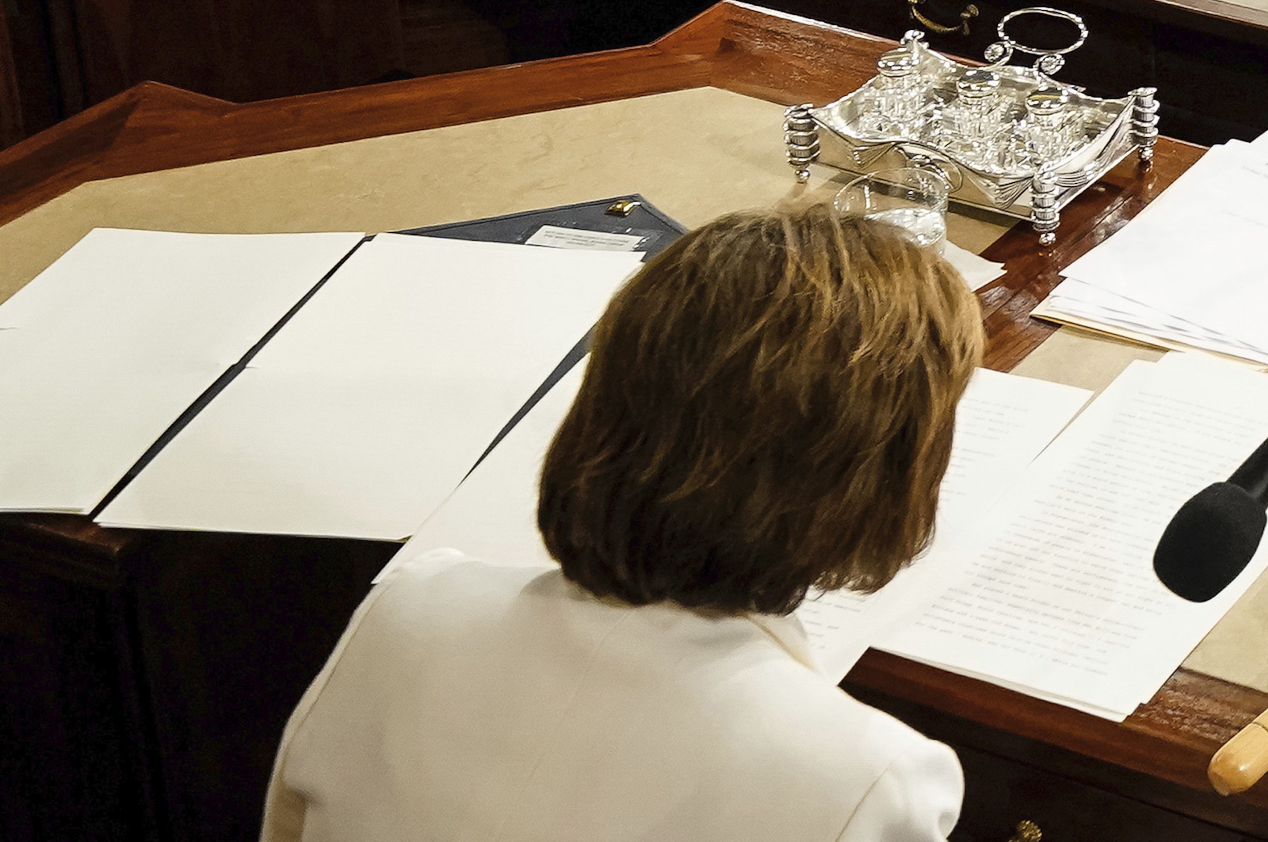 Pages of Trump's speech appear to be torn