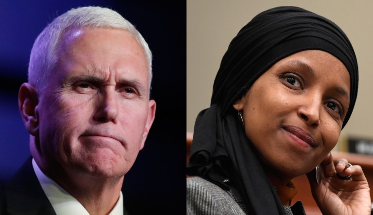 Mike Pence, Ilhan Omar.
