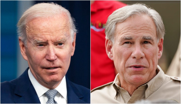 Joe Biden and Greg Abbott.