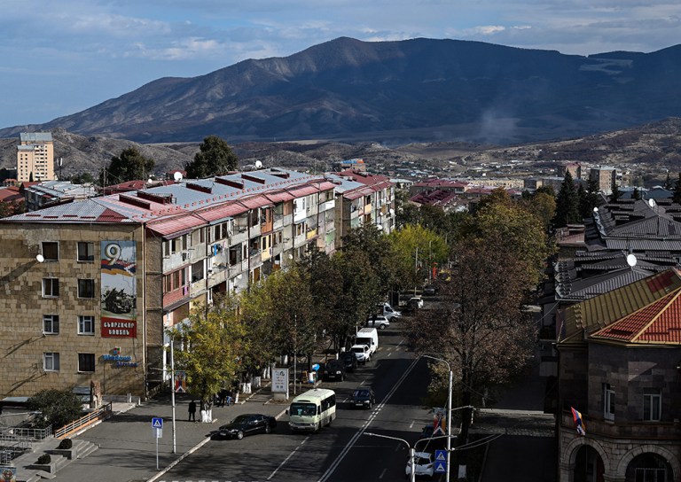 Stepanakert, the capital of the disputed region of Nagorno-Karabakh, is seen.