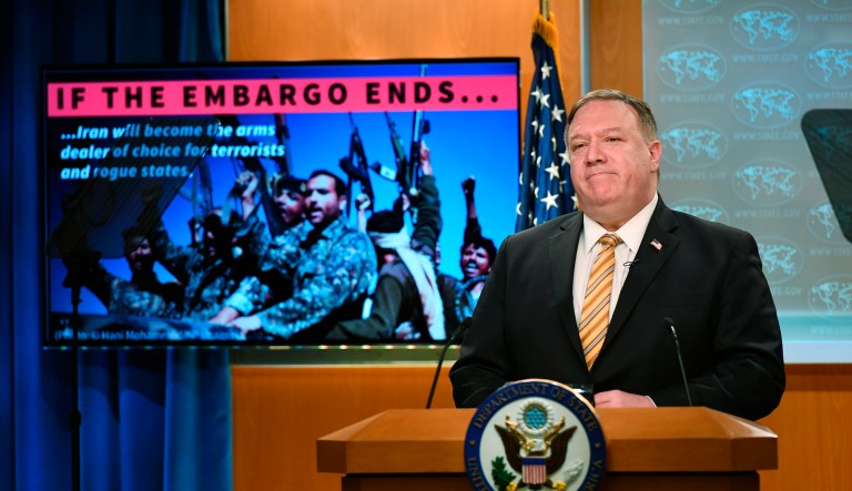 Pompeo threatens to finish off Iran nuclear deal over arms embargo dispute