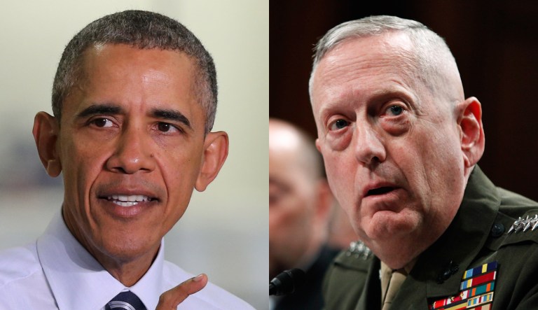 Barack Obama, Jim Mattis.