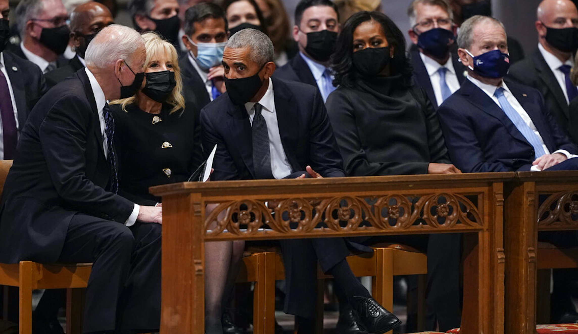 Biden, Obama, and Bush among those paying respects at Colin Powell funeral