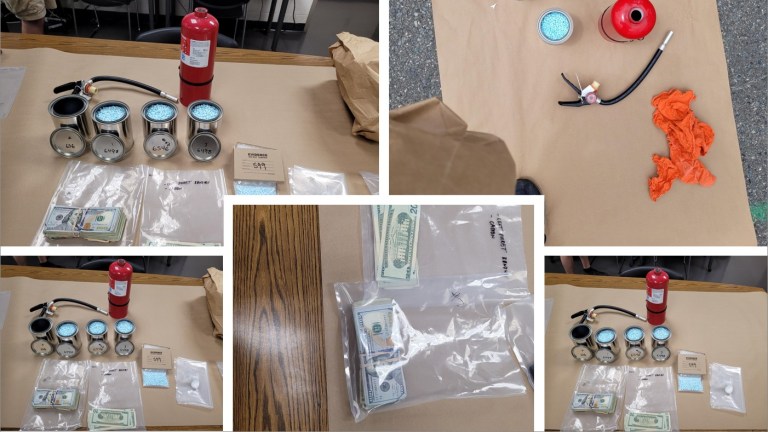 Virginia police find over 20,000 fentanyl-laced pills stashed in fire extinguisher