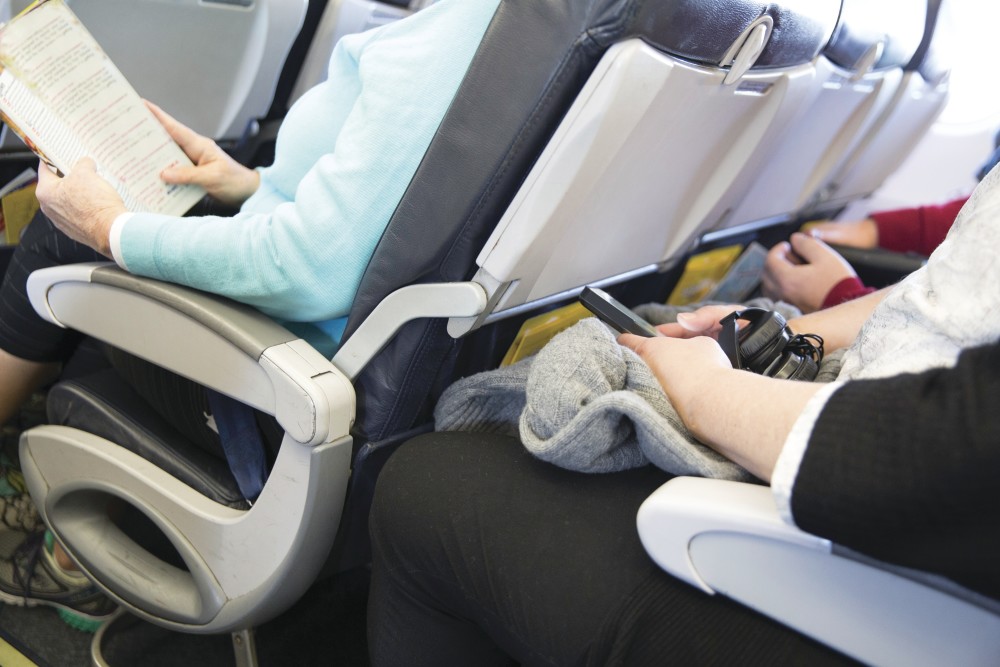 According to nonprofit consumer organization FlyersRights.org, seat width has decreased from an average of 18.5 inches to 17 inches and the space between rows — known as the seat pitch — has shrunk from about 35 inches to 31 inches. The tightest seat pitch used by any airline is 28 inches. 